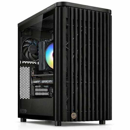 Core Gaming PC Bundle | Intel Core i5-12400F | RTX 5060 | Echtholzfront & Glasdesign | Windows 11