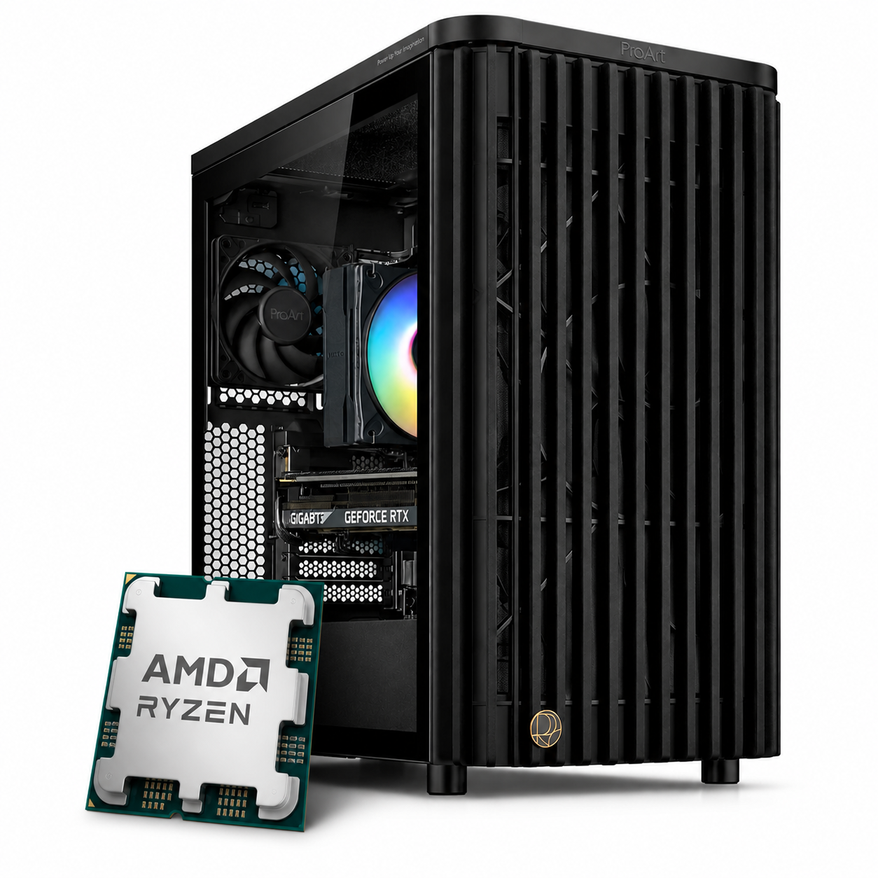 Performance Gaming PC | AMD Ryzen 5 7600X | RTX 5060 Ti | Echtholzfront & Glasdesign | Windows 11