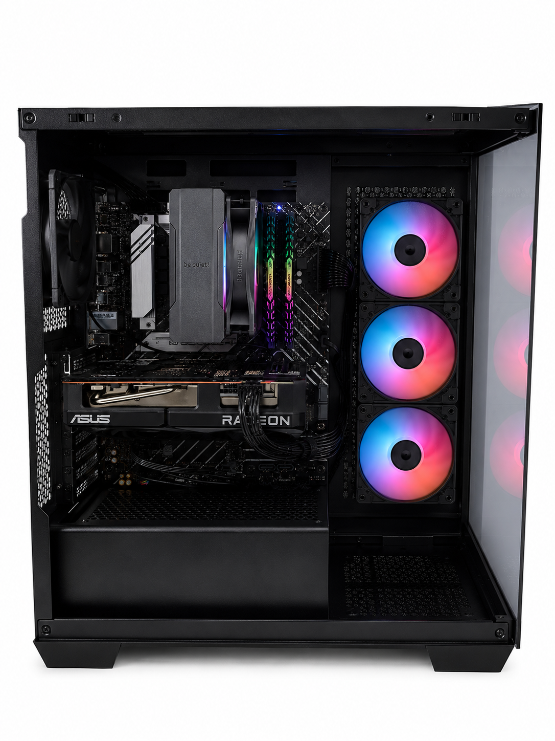 Core Gaming PC | AMD Ryzen 5 7600X | Radeon RX 7600 | Panorama-Glasgehäuse ARGB | Windows 11