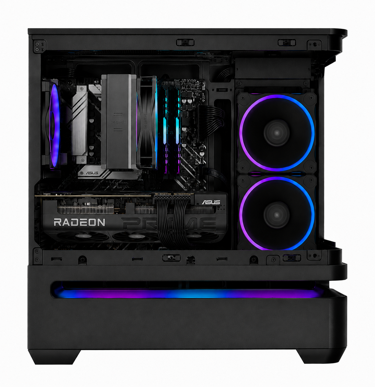 High-End Gaming PC | AMD Ryzen 7 9700X | Radeon RX 9070 | Curved-Glass Panorama | Windows 11