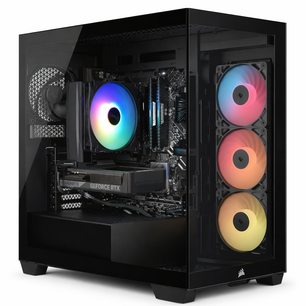 Core Gaming PC Bundle| Intel Core i5-12400F | RTX 5060 | Panorama-Glasgehäuse ARGB | Windows 11