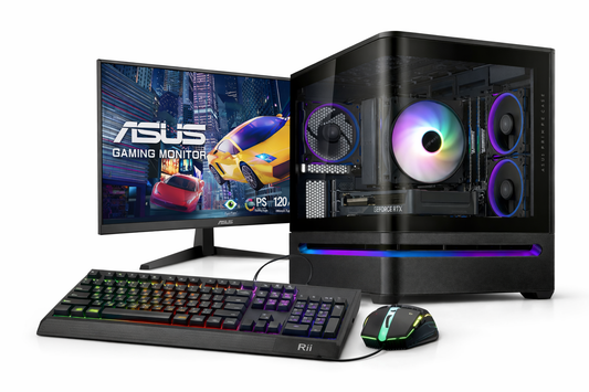 Entry Gaming PC Bundle | Intel Core i5-12400F | RTX 3050 | Curved-Glass Panorama | Windows 11