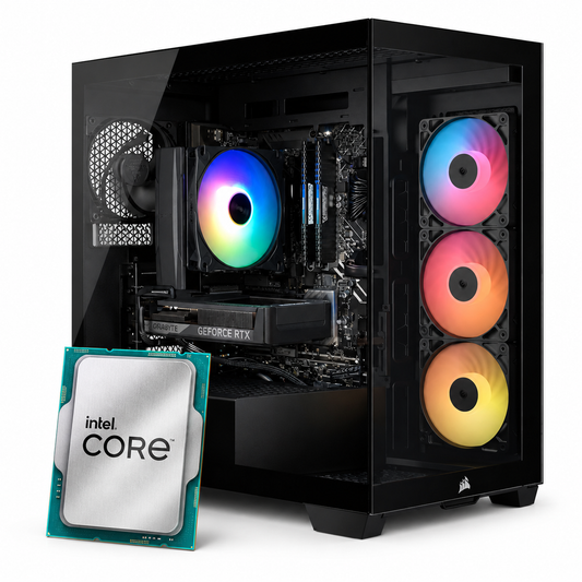 Core Gaming PC | Intel Core i5-12400F | RTX 5060 | Panorama-Glasgehäuse ARGB | Windows 11