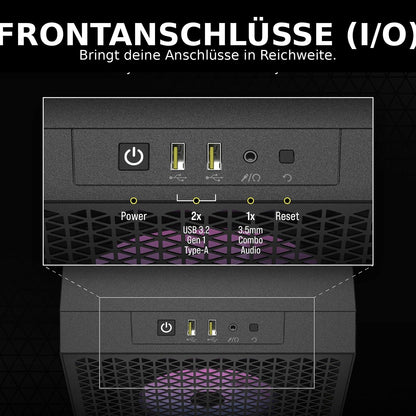Core Gaming PC Bundle | Intel Core i5-12400F | RTX 5060 | Airflow-Gehäuse | Windows 11